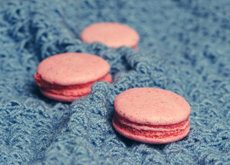 Sweet and colourful french macaroons or macaron