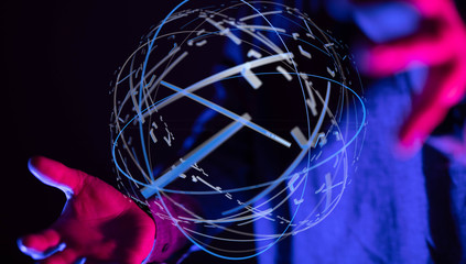 Global network concept. 3D rendering