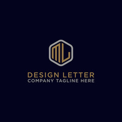 logo design inspiration, for companies from the initial letters of the ML logo icon. -Vectors