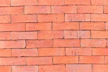 Vintage Orange Brick Wall Background