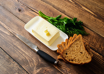 piece of butter on a desk