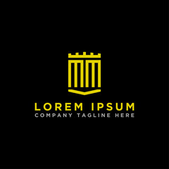 Inspiring logo design, for companies from the initial letters MM logo icon. -Vectors