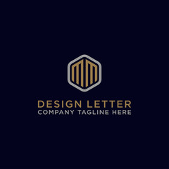 Inspiring logo design, for companies from the initial letters MM logo icon. -Vectors