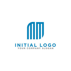 Inspiring logo design, for companies from the initial letters MM logo icon. -Vectors