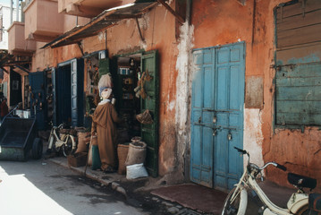 Fototapeta na wymiar Morocco, Marrakesh, Shops