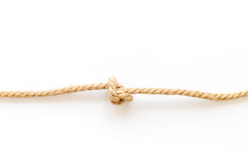 isolated rope mockup on white background top view