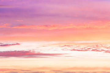 Sky at sunset with clouds