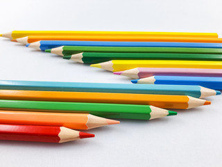 Fototapeta premium Back to school. Colorful supplies for starting school, for paper craft or take notes