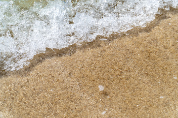 海 　波と砂浜