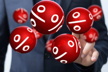 percent shopping digital in hand