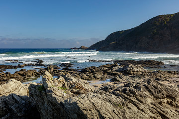 Fototapeta na wymiar Coastal scene at Herold's Bay. Garden Route. Western Cape. South Africa