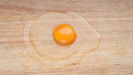 egg on wooden background