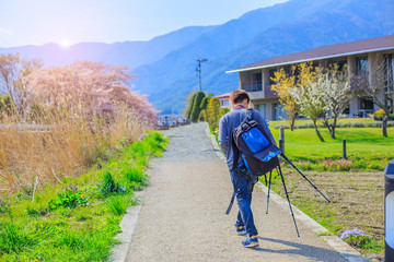 The boy and flower fied.
