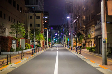 Fototapeta na wymiar The night street in Japan.