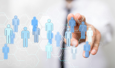  hand touching map point, network connection, international meaning, copy spac