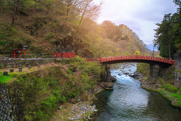 The Shinkyo Bridge stands.