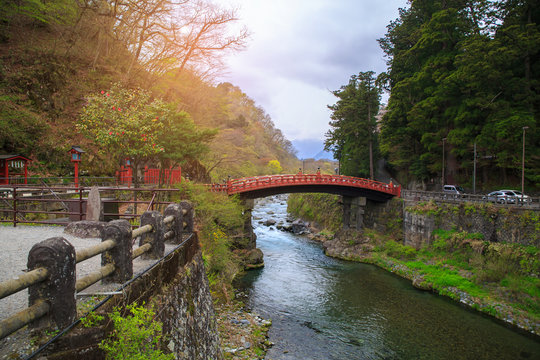 The Shinkyo Bridge stands.