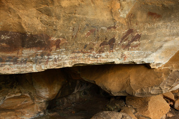 Main Cave- San Rock Art, Giant's Castle World Heritage site, Drakensberg Mountains, South Africa