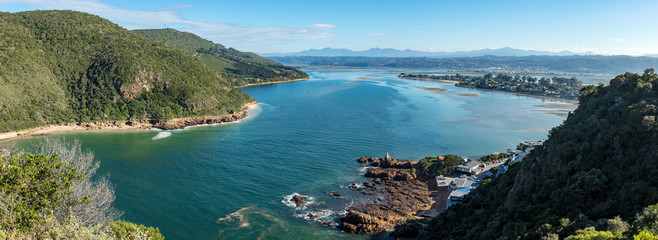 Fototapeta na wymiar View towards Knysna from Knysna Heads. Garden Route. Western Cape. South Africa