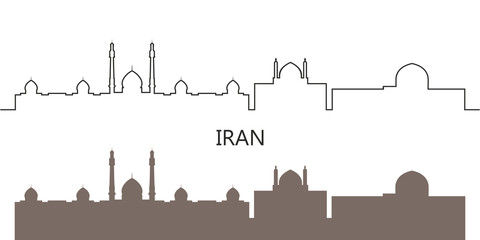 Obraz premium Iran logo. Isolated Iranian architecture on white background