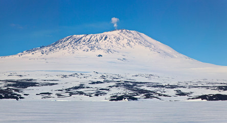 Mount Erebus, Antarctica. Panoramic Composite. © Janet Muir/Danita Delimont