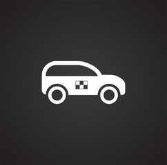 Transportation related icon on background for graphic and web design. Simple illustration. Internet concept symbol for website button or mobile app.