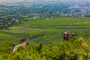 Remnants of 18th-century fortifications. Sighnaghi, Georgia.