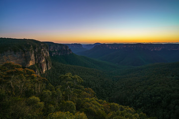 blue hour at govetts leap lookout, blue mountains, australia 44