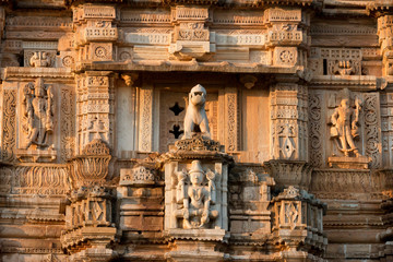 Bas relief. Chittaurgarh Citadel. 6th century. Rajasthan. India.