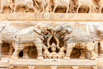 Bas Relief. Jagdish Temple. Udaipur Rajasthan. India.
