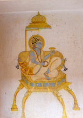Mural. Mehrangarh Fort. 10th century. Jodhpur. Rajasthan. India. © Tom Norring/Danita Delimont