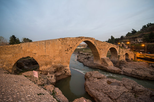 The Dalai bridge from the time of the Abbasid in Zakho on the border of Turkey. Kurdistan, Iraq