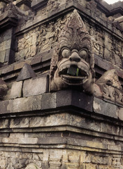 Indonesia, Java, Yogyakarta, Borobudur Temple carving