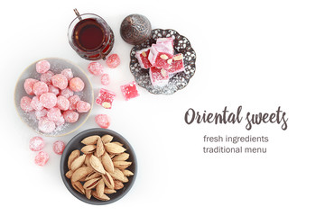 original oriental sweets on the table - 284381312
