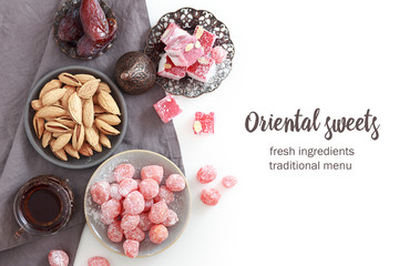 original oriental sweets on the table - 284381340