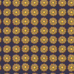 Seamless Pattern with Summer Sun Simple Icons