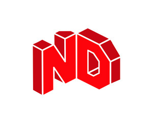 Creative and Minimalist Letter ND Logo Design Icon, Editable in Vector Format in Black and Gold Color