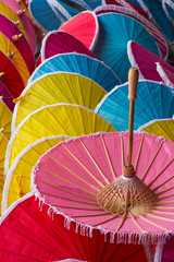 Thailand, Chiang Mai Province, Bo Sang. Umbrella factory.