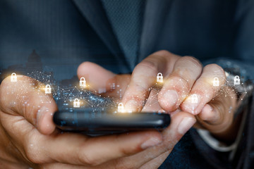 Working on the phone in a secure network.