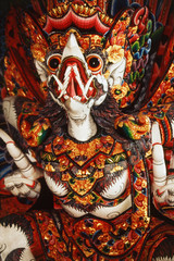 Singapore, Close-up of Hindu statue