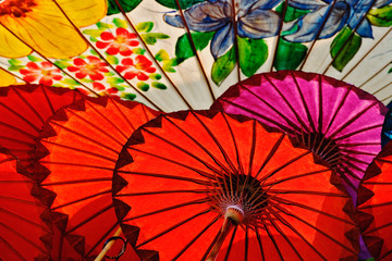 Hand made decorative umbrellas, Bo Sang, near Chiang Mai, Thailand