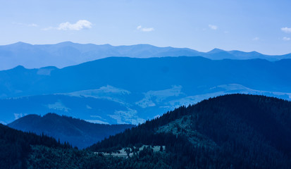 Obraz premium Panoramic view in Carpathian