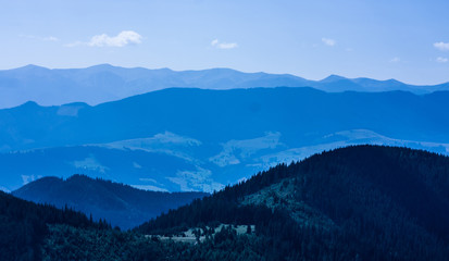 Panoramic view in Carpathian