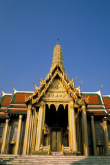Naklejka premium Asia, Thailand, Bangkok. Wat Phra Kaeo, royal Pantheon.