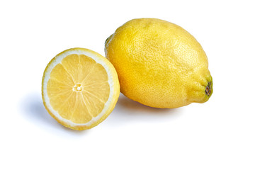 whole yellow lemon along.