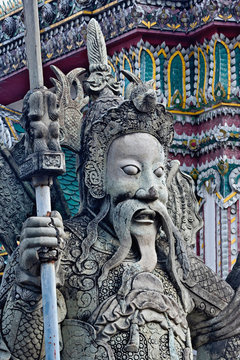 Farang Guard, Wat Pho, Bangkok, Thailand.