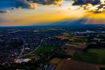 Stadt Vechta in Niedersachsen aus der Luft