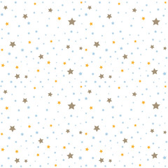 Seamless pattern with stars, baby shower invitation card