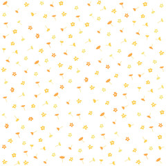 Seamless yellow flowers floral pattern
