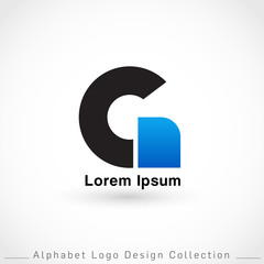 Letter G Logo Design Template isolated on white background : Vector Illustration